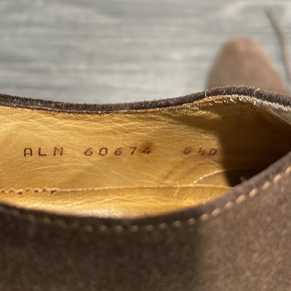 POLO RALPH LAUREN SUEDE CAP TOE SHOES SIZE 8 1/2D - Picture 5 of 8
